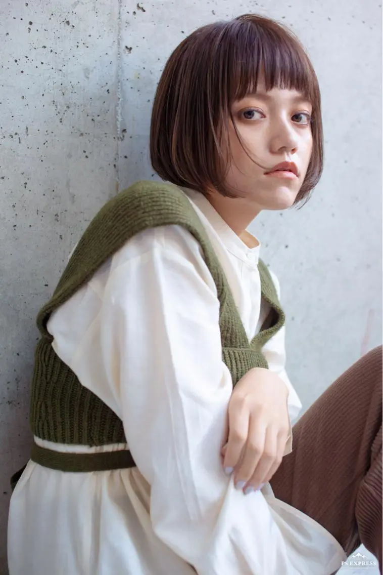 ミディアム カラー ボブ カット ヘアカラー 店長福島成美/髪質 改善縮毛矯正/カラーのヘアスタイル