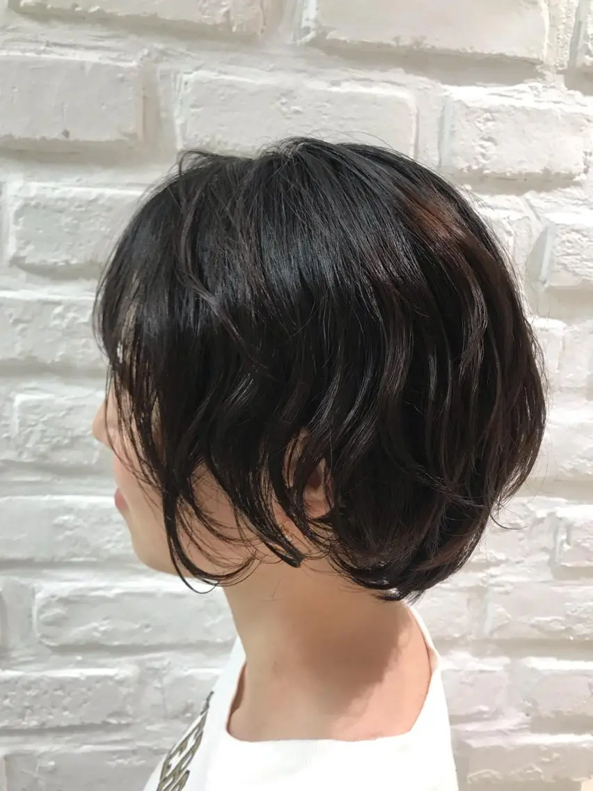ショート パーマ デジタルパーマ ストレートパーマ 【暖色カラー特化】 中山由梨のヘアスタイル