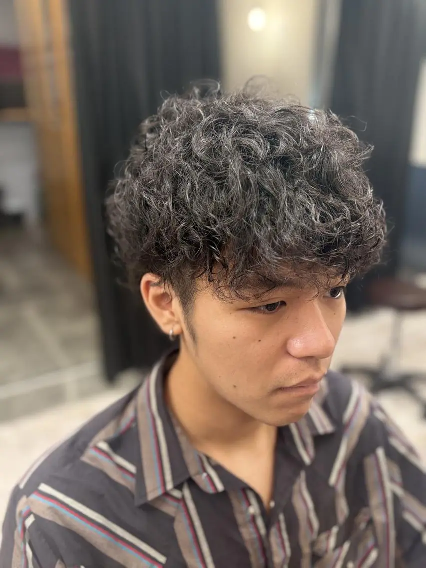 パーマ メンズ メンズパーマ 波巻きパーマ 田渕 涼/メンズヘア特化のヘアスタイル