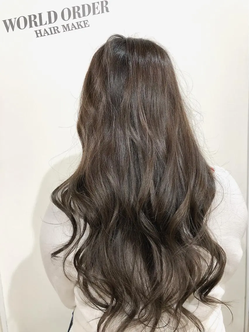 ロング カラー カット 縮毛矯正 イメチェン☆丁寧接客 田中 優貴のヘアスタイル