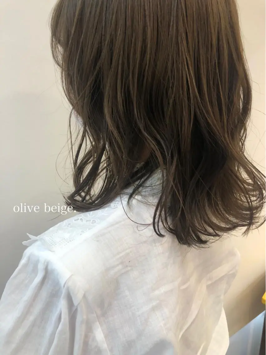 セミロング カラー オレンジ ヘアカラー トリートメント ボブ/ミディアム RIONAのヘアスタイル