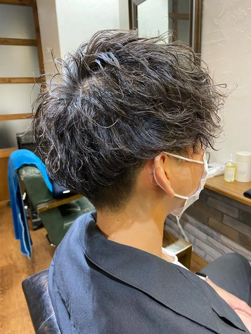 ショート パーマ メンズ 【Lei】橋本孝太 レイヤー・美髪矯正のヘアスタイル