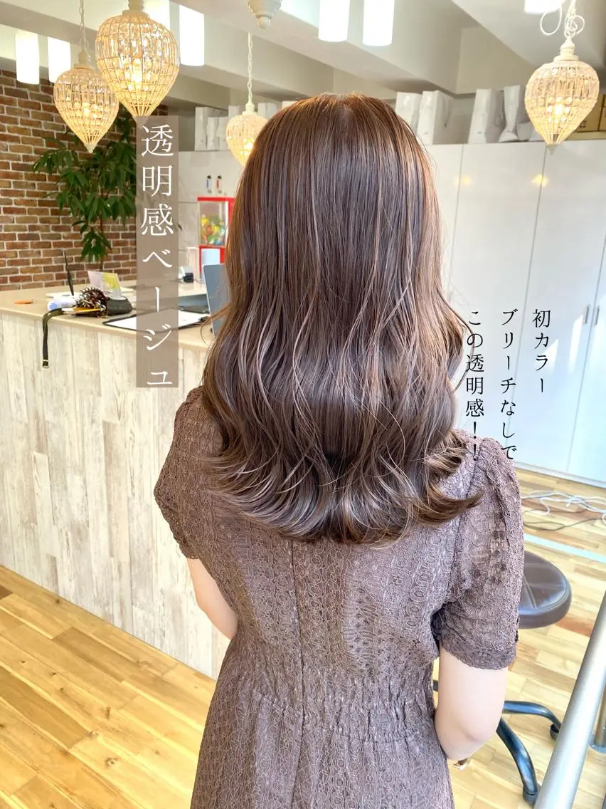 ミディアム カット ヘアカラー 岩尾 凪のヘアスタイル