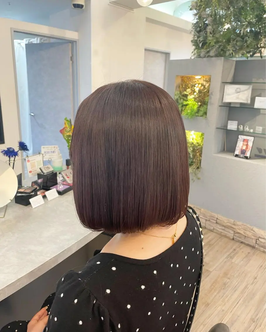 ミディアム カラー ヘアカラー VISAGE ba.sk 金子詩帆のヘアスタイル