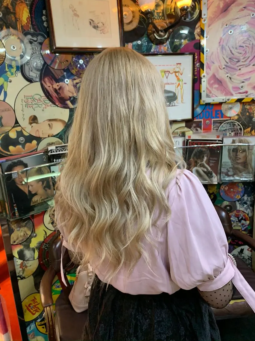ロング カラー ブロンド ホワイトブロンド 🌈派手髪エクステ ブレイズ🌈ひろとのヘアスタイル