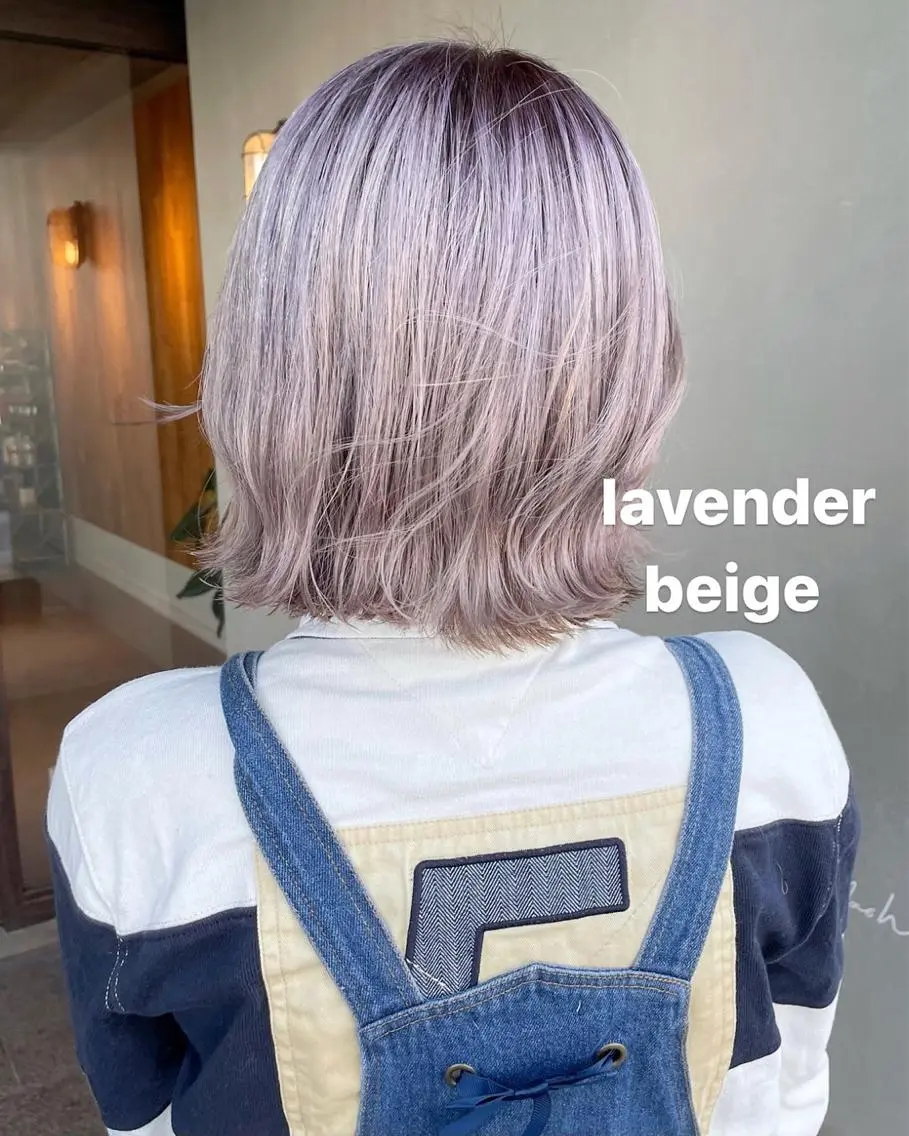 ミディアム カラー ヘアカラー トリートメント ハイトーンカラー♡ yuのヘアスタイル