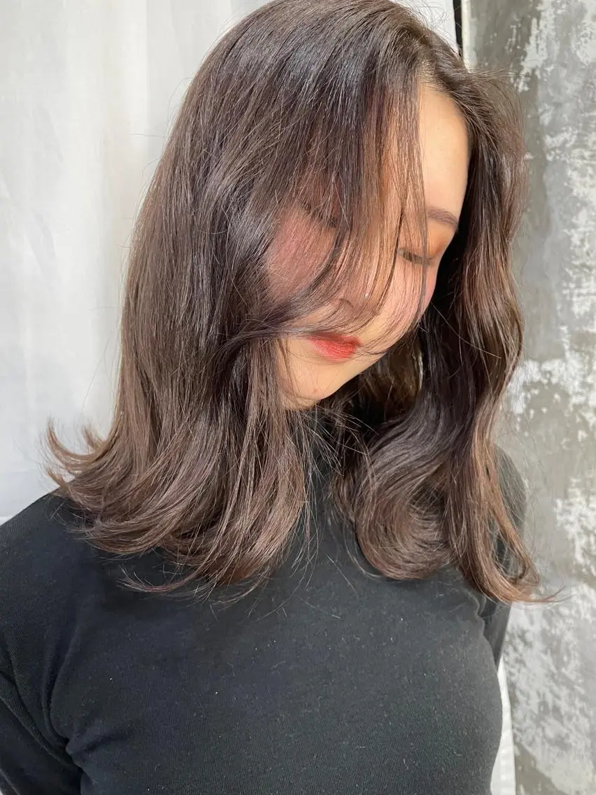 ミディアム カラー ヘアアレンジ 髙塚碧🇰🇷 韓国ヘア🎗️のヘアスタイル