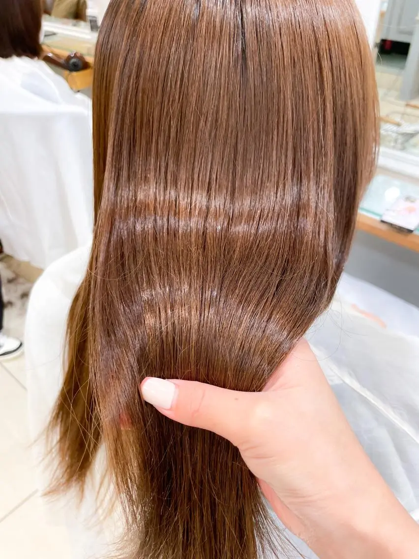 ロング カラー 酸性ストレート 縮毛矯正 トリートメント ✨カラー支持No.1 🧸ワキ カナコ🧸のヘアスタイル
