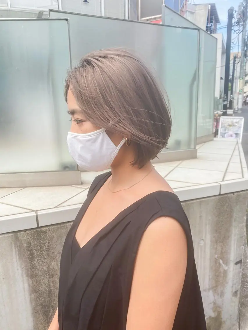 セミロング カラー カット ヘアカラー トリートメント 海外デザイン🇺🇸 石渡諒太のヘアスタイル
