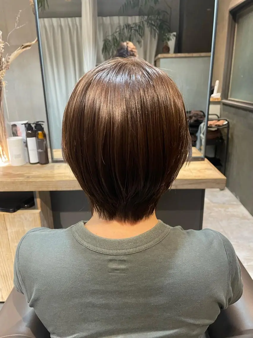 ショート アッシュ アッシュブラウン ヘッドスパ 阿部 翔一郎/暖色系カラーのヘアスタイル