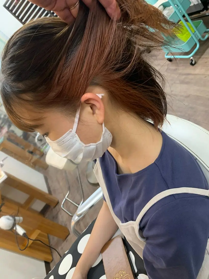 ミディアム カラー インナーカラー hama yukiのヘアスタイル