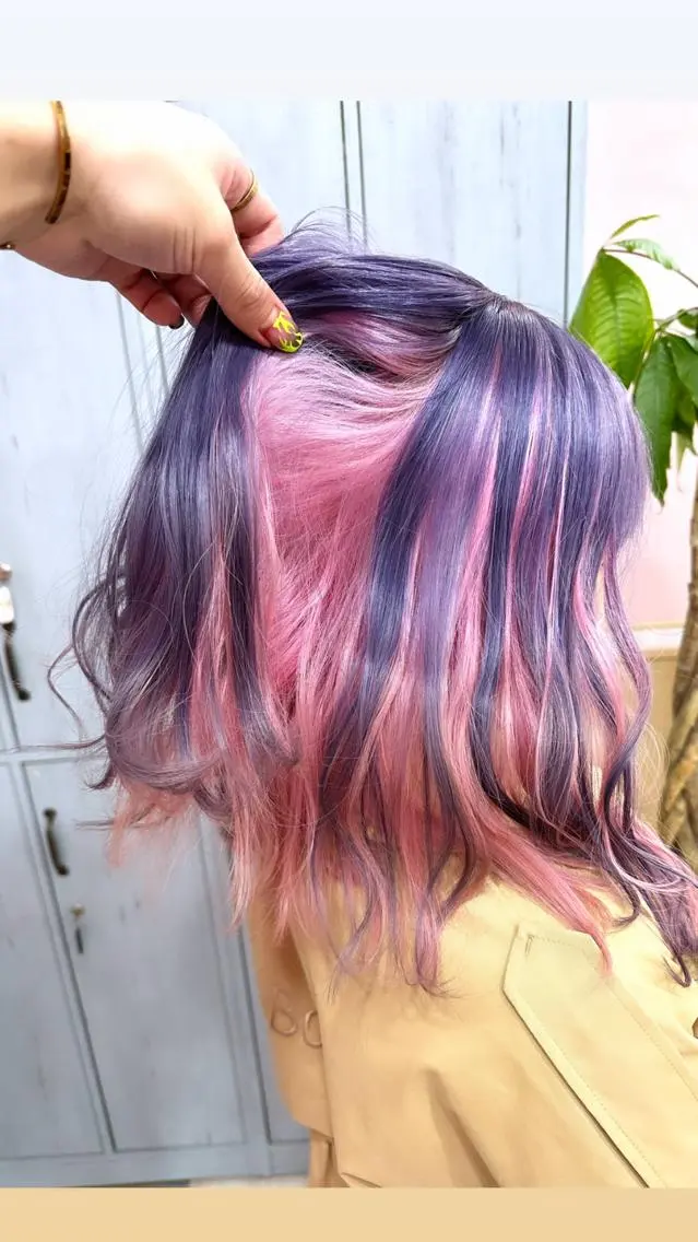 ミディアム カラー 🌈ブリーチデザイン 🌈MANATOのヘアスタイル