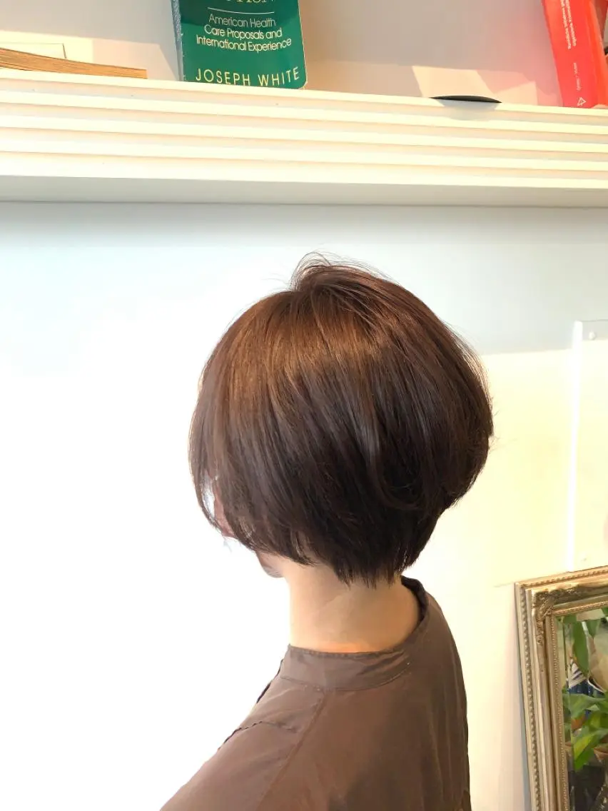 ショート 丸みショート アッシュ ショートヘア カット ヘアカラー トリートメント ヘッドスパ ヘアセット 大宮/山口 竣也のヘアスタイル