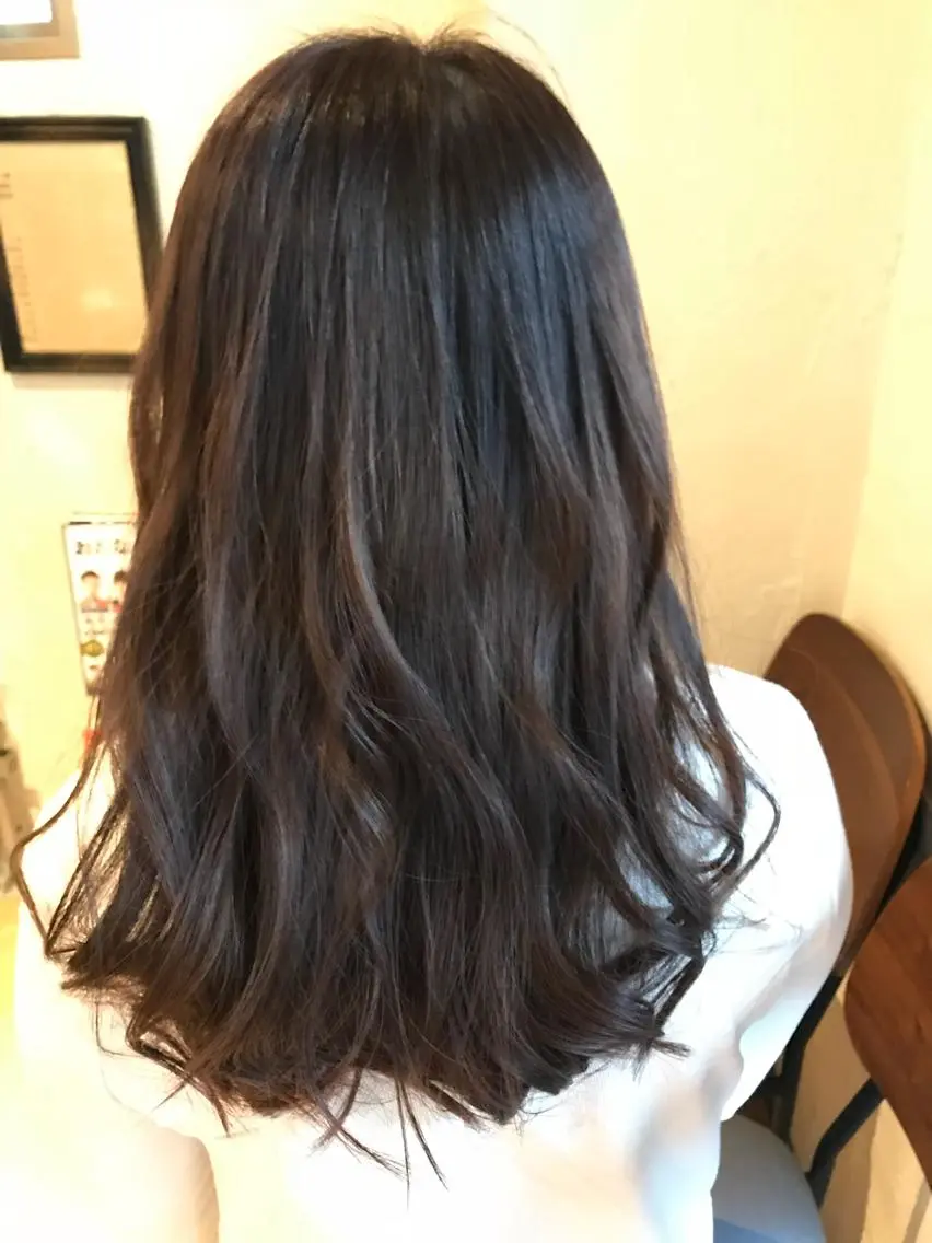 ロング カラー オーガニックカラー ヘアカラー トリートメント ヘッドスパ 青木 啓輔のヘアスタイル