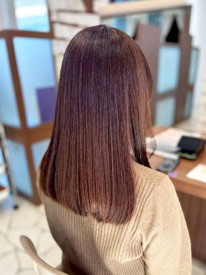 ロング カット 縮毛矯正 トリートメント 北生駒☆カットが得意 鎌田フミヤのヘアスタイル