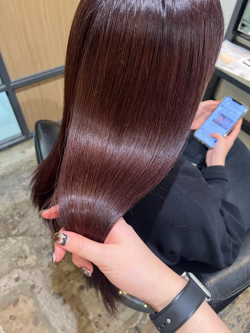 ロング カラー マンツーマン女性 美容師 奏のヘアスタイル