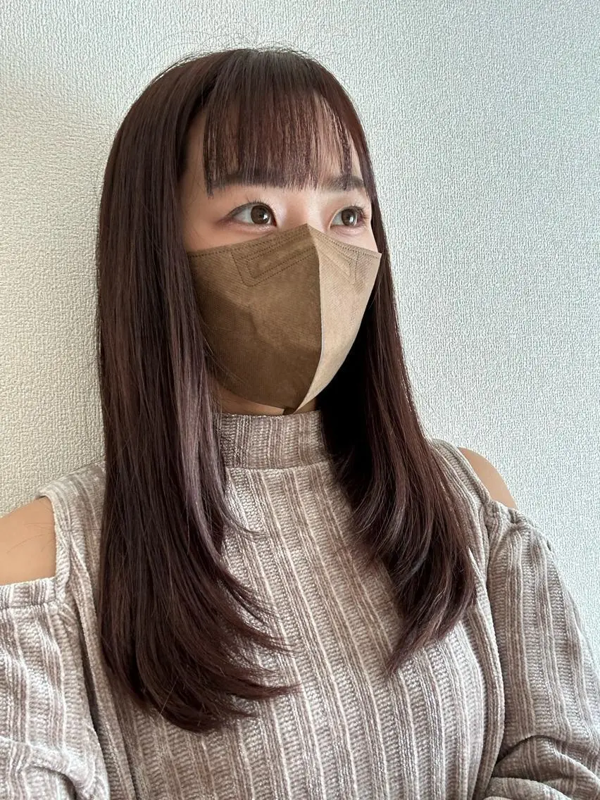 ロング カラー 顔まわりレイヤー 顔周りカット レイヤーカット メンズ特化美容師 岩田拓海のヘアスタイル