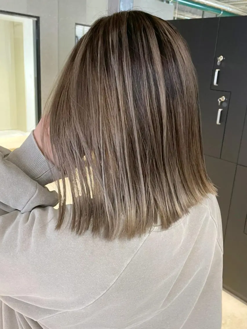 ミディアム パーマ ヘアアレンジ カラー カット ヘアカラー トリートメント ITbyALBUM 八王子店のヘアスタイル
