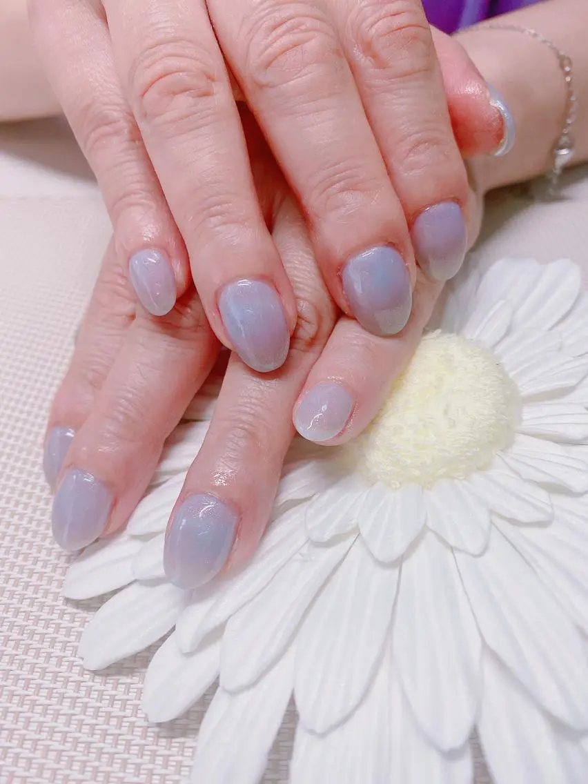 ネイル ブルー ラメ(グリッター) ジャスミン ネイルサロンのネイルデザイン
