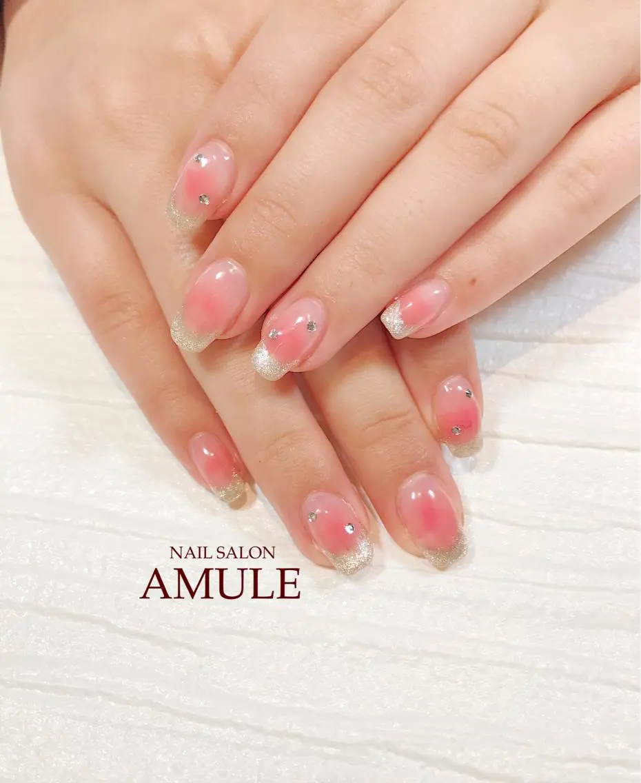 ネイル アートネイル チークネイル フレンチネイル ジェルネイル マグネットネイル ハンドネイル NAILSALON AMULEのネイルデザイン
