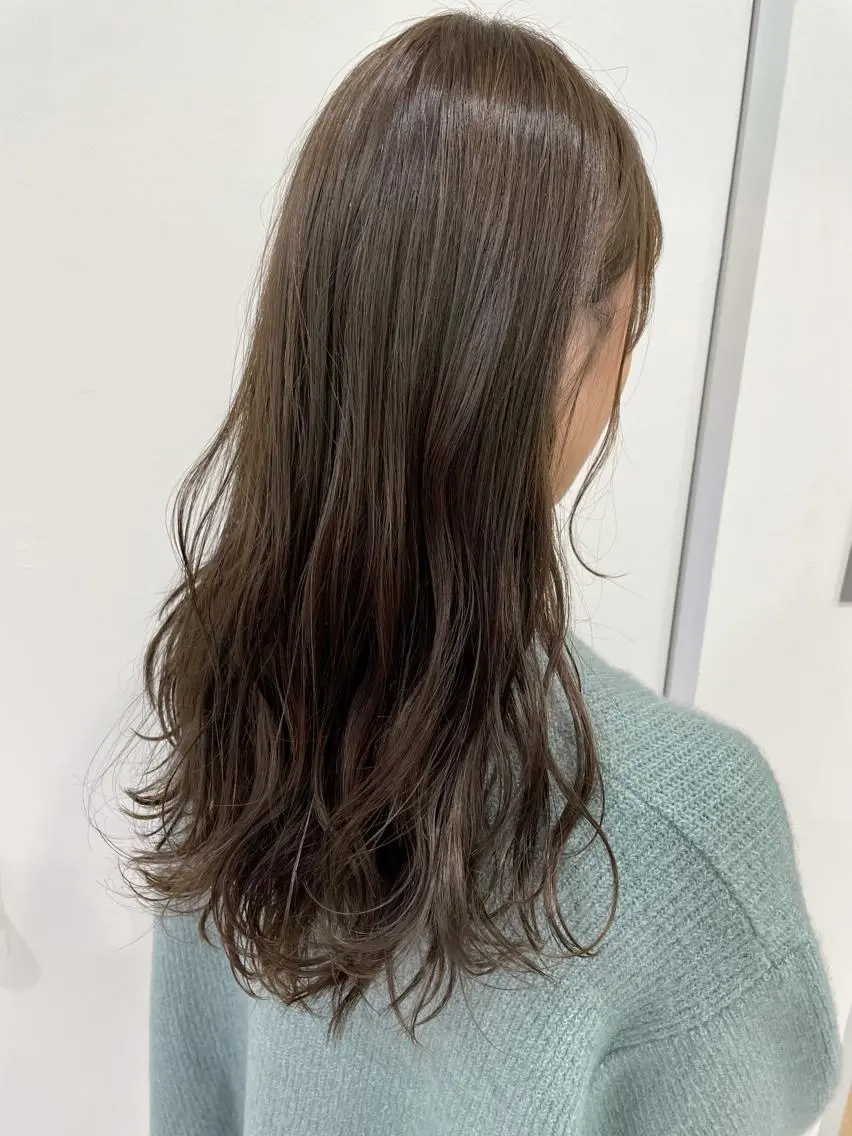 セミロング カラー パーマ ベージュカラー ミルクティーベージュ 大人かわいい💍🤍 ボブ/ショートボブのヘアスタイル