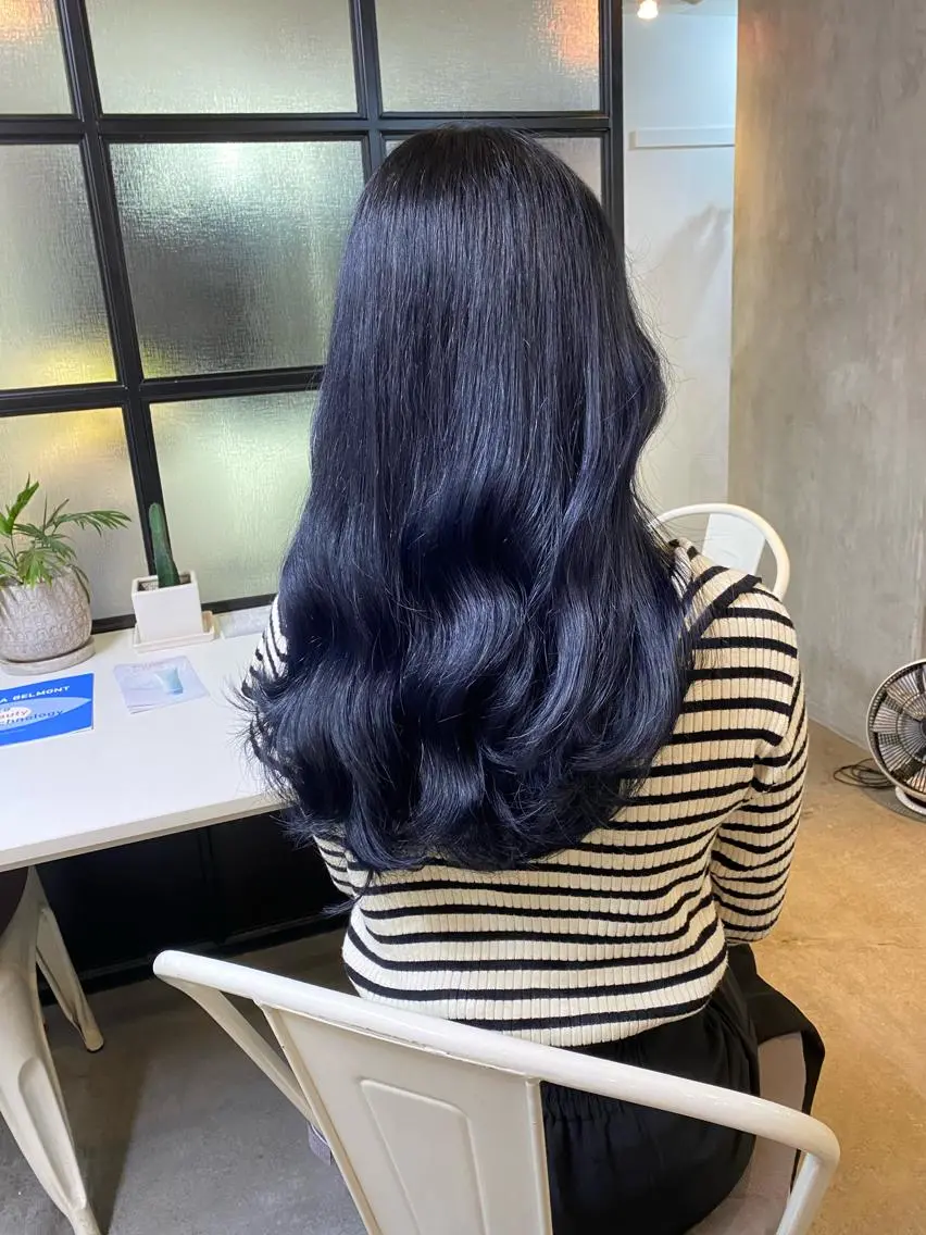 セミロング 韓国風ヘア レイヤーカット 【縮毛矯正髪質改善】 中山健太のヘアスタイル