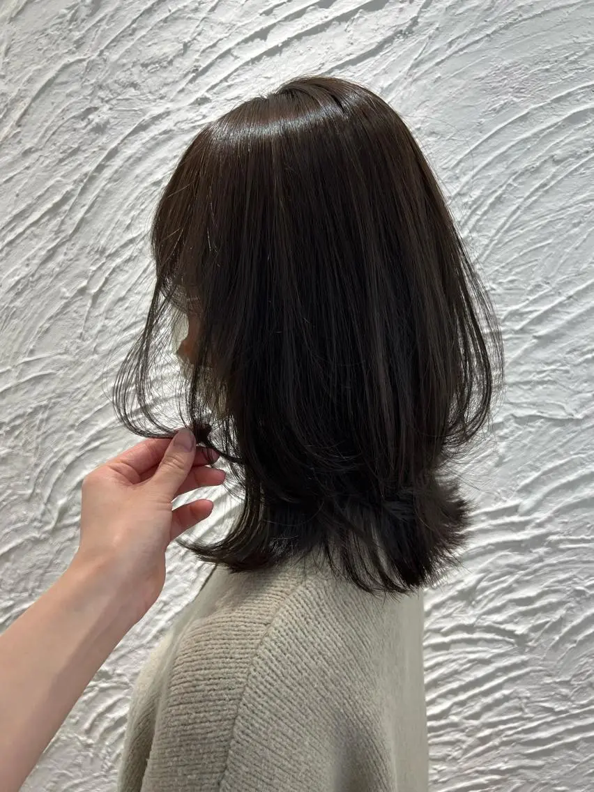 ミディアム カラー カット ヘアカラー 🥀韓国ヘア🥀 宮津真菜のヘアスタイル