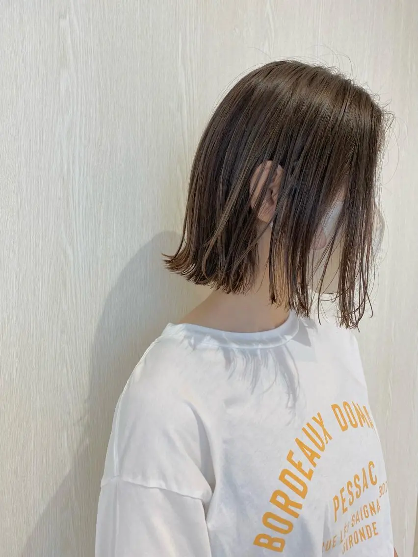ショート カラー 切りっぱなしボブ グレージュ ボブ ボブ/salut町田 🧡kanaのヘアスタイル