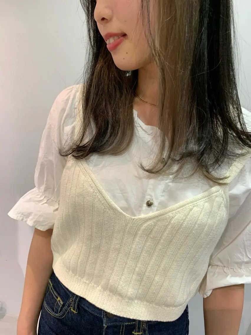 セミロング カラー カット ヘアカラー トリートメント 怪我のため6月末 復帰予定田中瑞希🍃のヘアスタイル