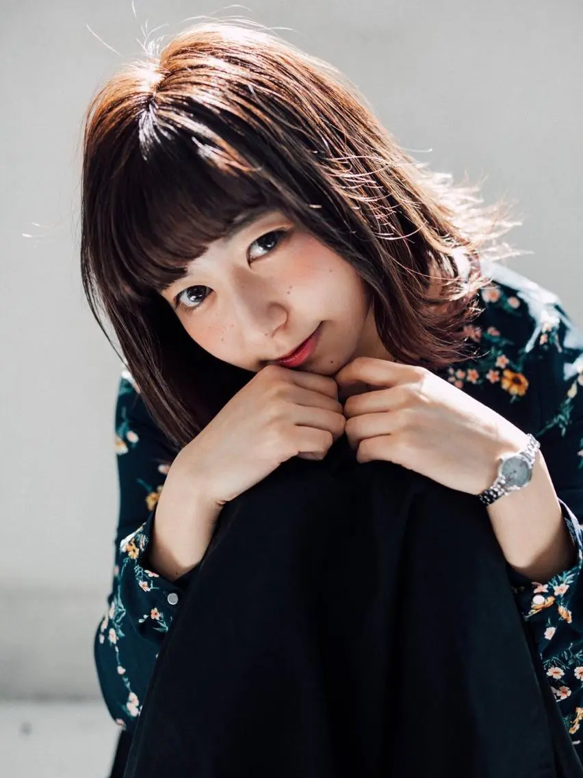 ミディアム 30･40代支持率◎ 白髪ぼかし/うる艶髪のヘアスタイル