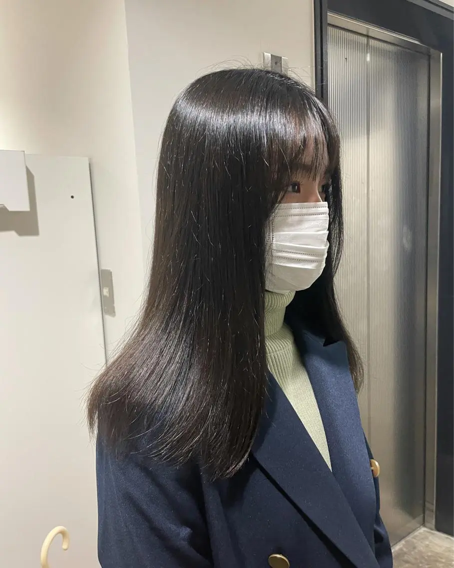 ロング カラー 透明感カラー/顔周り レイヤー/髪質改善のヘアスタイル