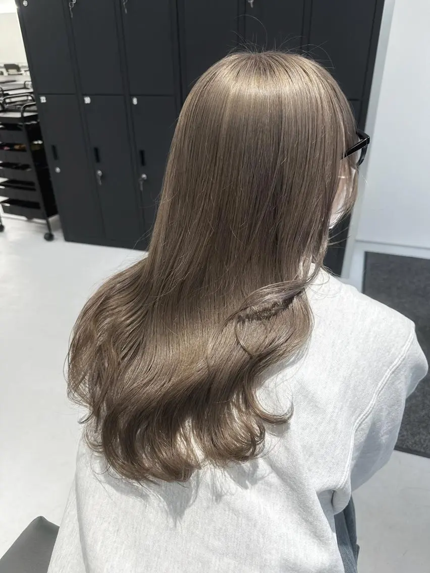 ロング カット ヘアカラー トリートメント ベージュカラー/ 新潟/万代/なお🎀のヘアスタイル