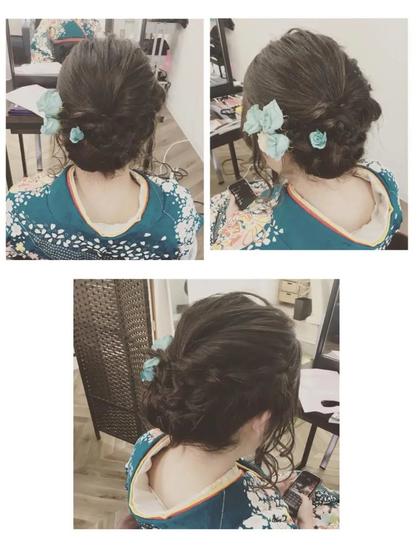 ヘアアレンジ 着付け 中原 梨沙のヘアスタイル