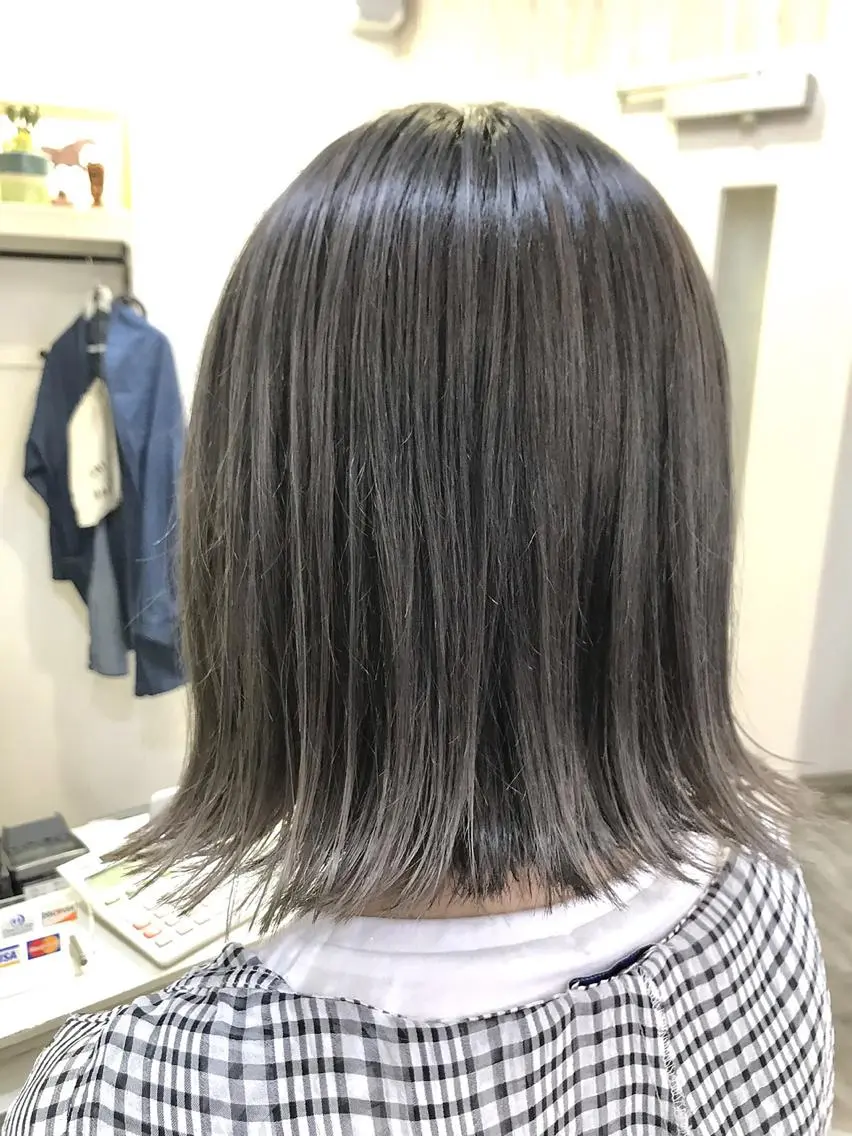 ミディアム カラー アッシュ ダブルカラー 髪質改善/艶髪💎 ウエキ リカのヘアスタイル