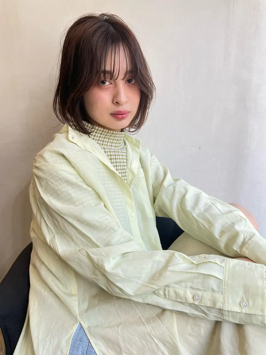 ショート カラー ショートボブ ベリーショート オリーブカラー ボブ マニッシュショート ショート/ボブ/ 心斎橋/宮脇美奈のヘアスタイル