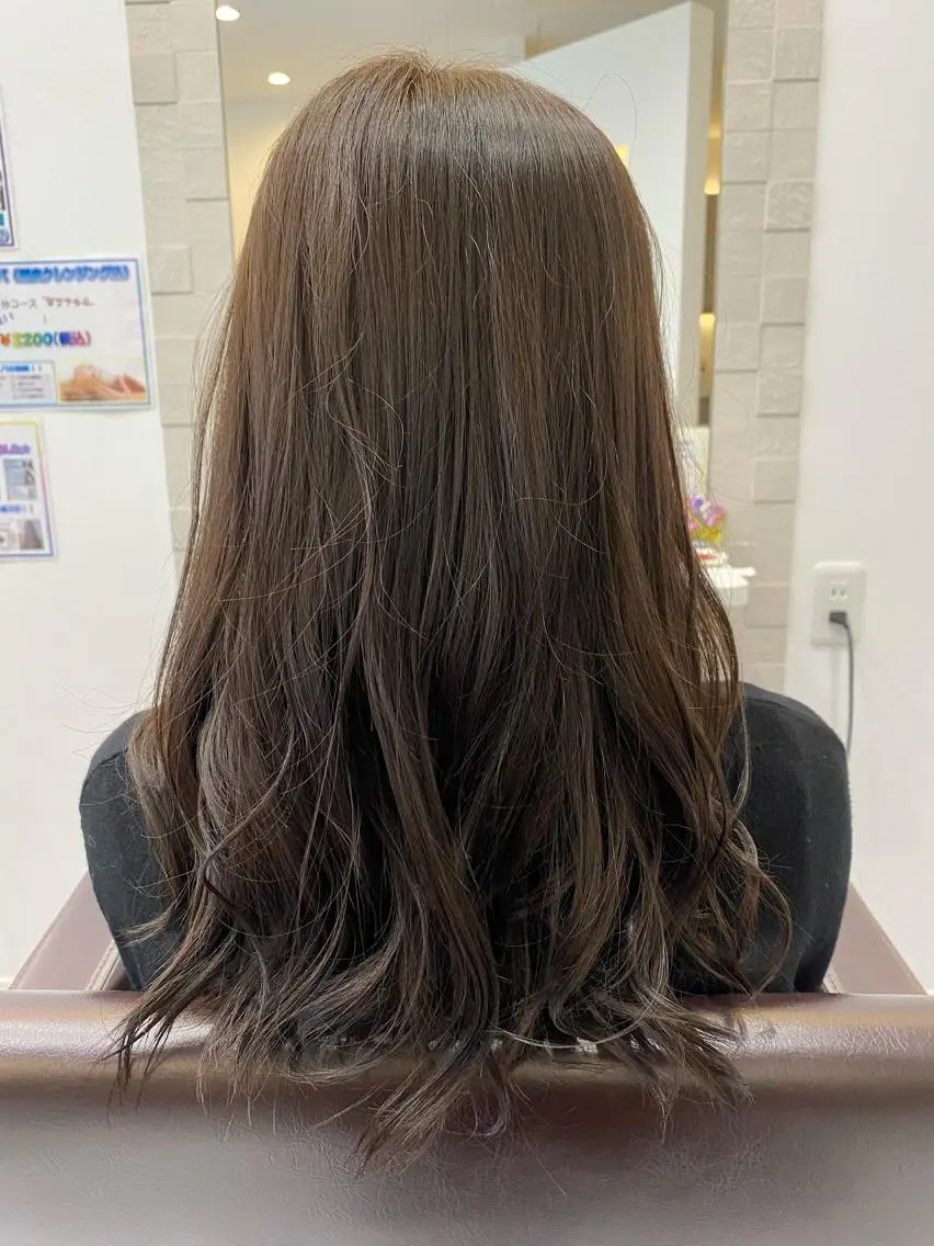 ロング カラー アディクシーカラー オレンジ 竹下広奈乃 ブリーチ /プルエクステのヘアスタイル