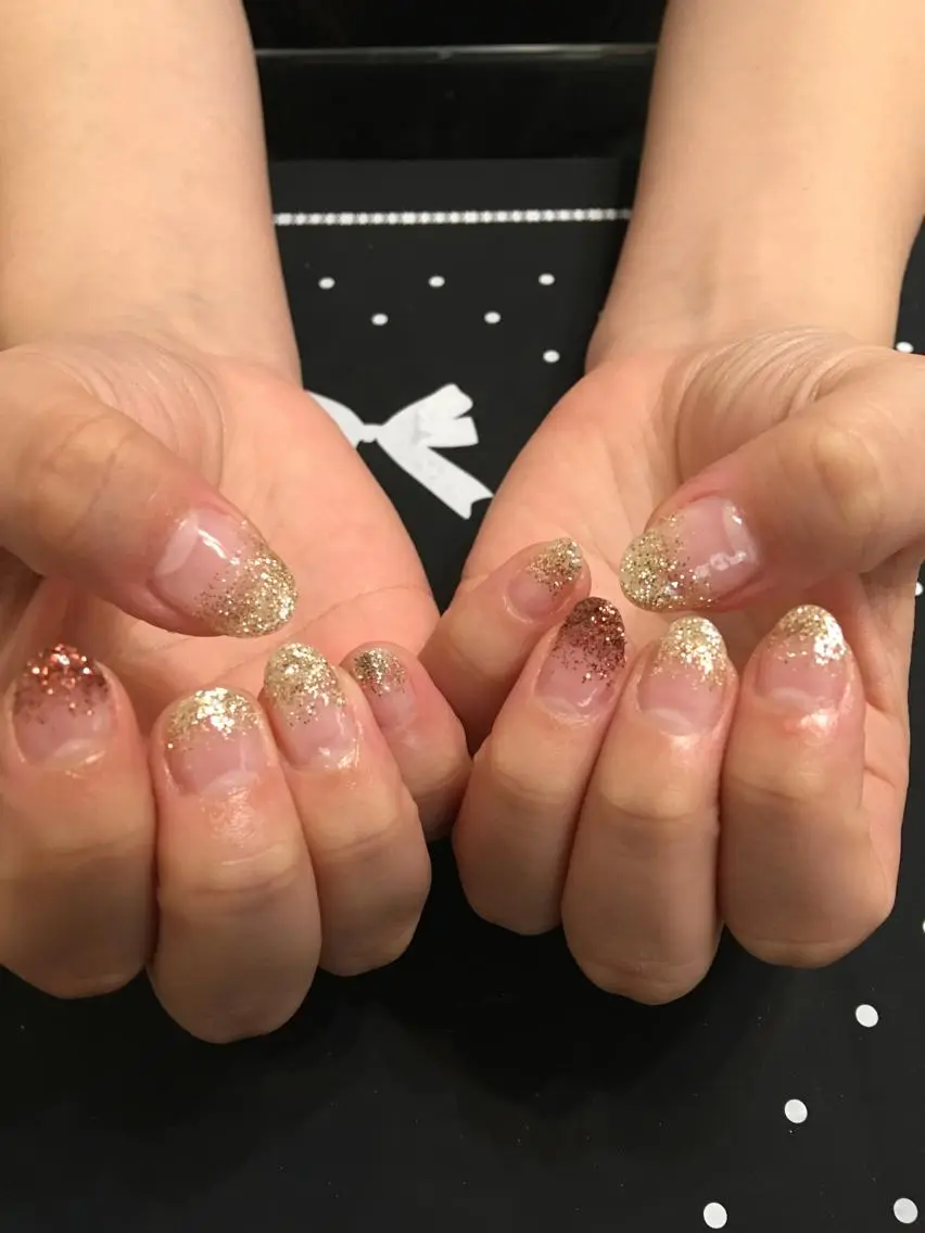 ネイル ブラウン ラメ(グリッター) ハンドネイル 🌈KANÅKO 🌈のネイルデザイン
