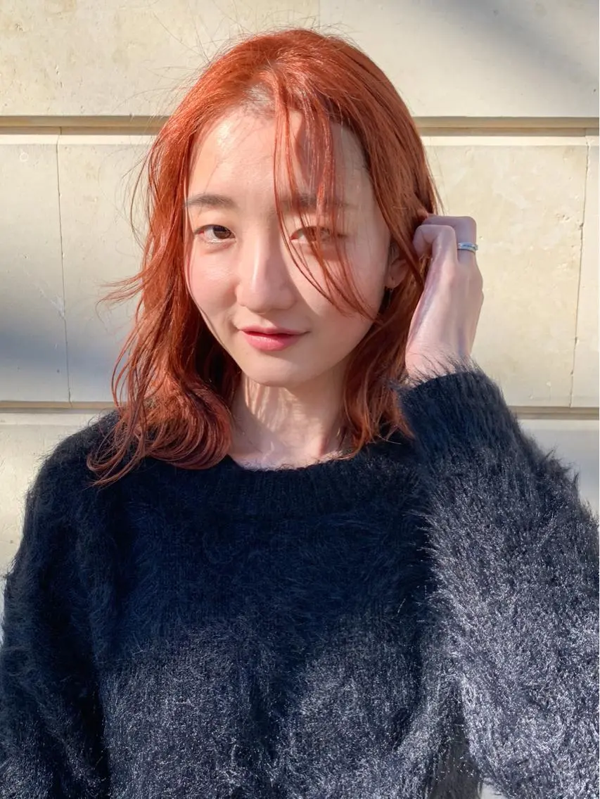 ミディアム カラー ヘアアレンジ ヘアカラー トリートメント yuka .のヘアスタイル