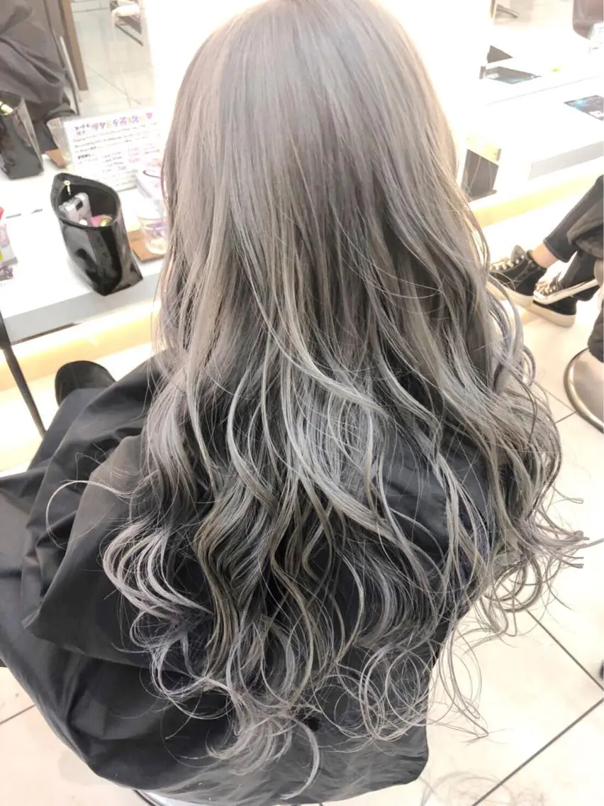 ロング カラー グレージュ 髪質改善/美髪矯 正ヤマモトハルキのヘアスタイル