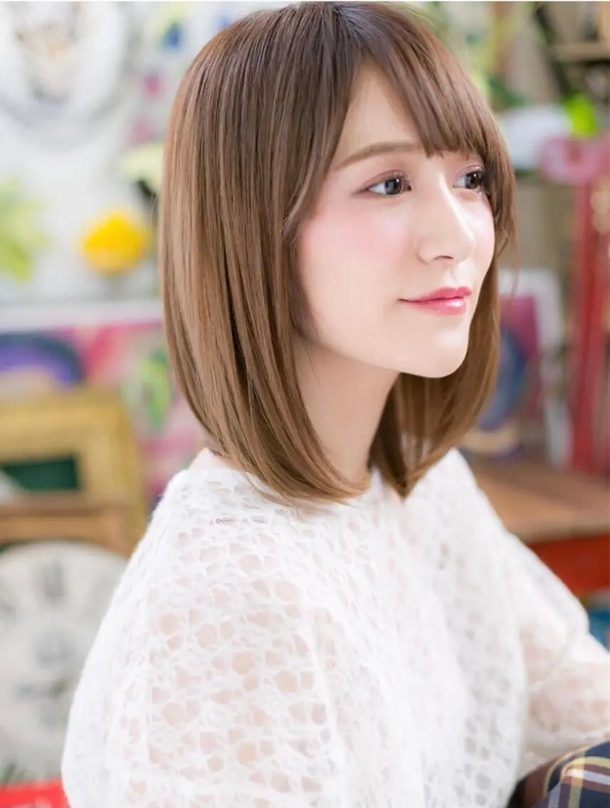 ミディアム カラー カット ヘアカラー トリートメント ヘッドスパ 🍀鶴貝 幸哉🍀のヘアスタイル