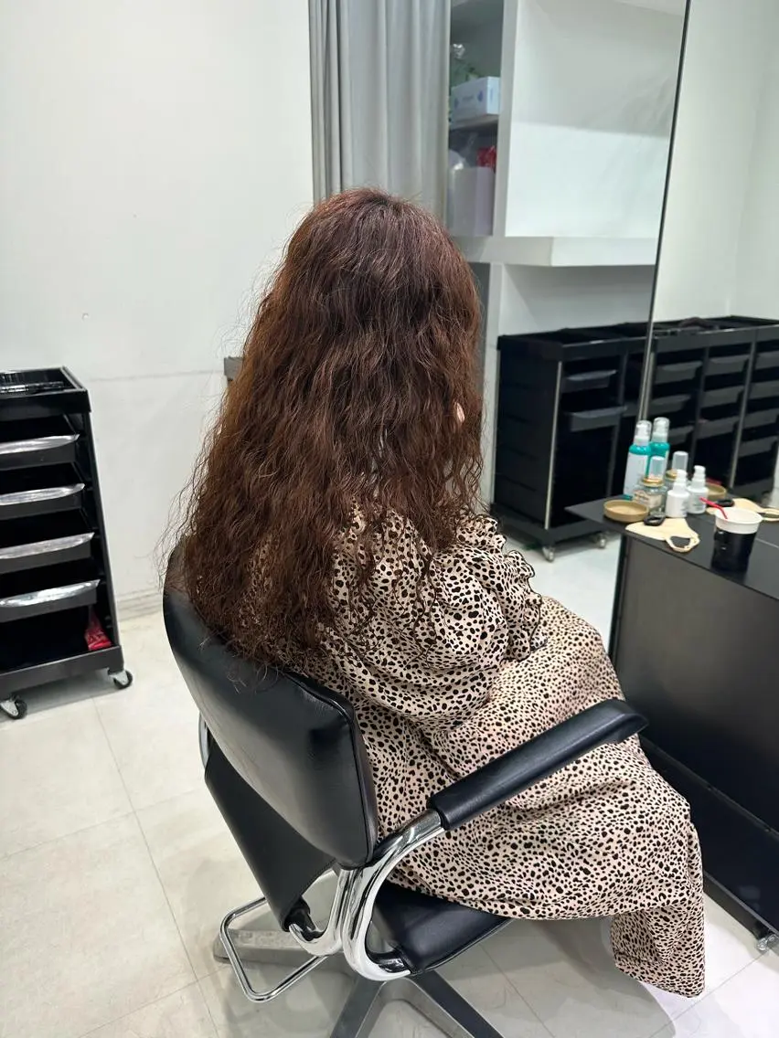 ロング カラー パーマ キッズ カット パーマ トリートメント オトナヘア🌸 harukaのヘアスタイル