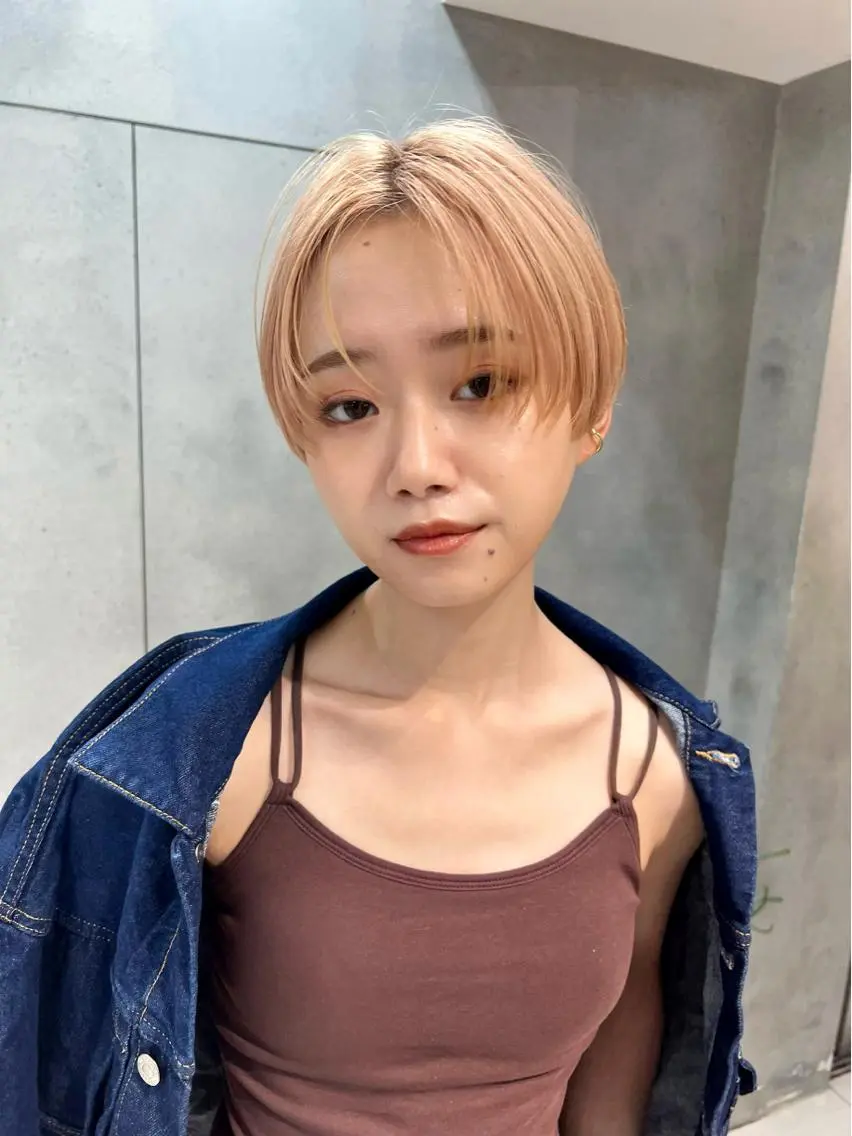 ショート カラー パーマウルフショート 濱田匠のヘアスタイル