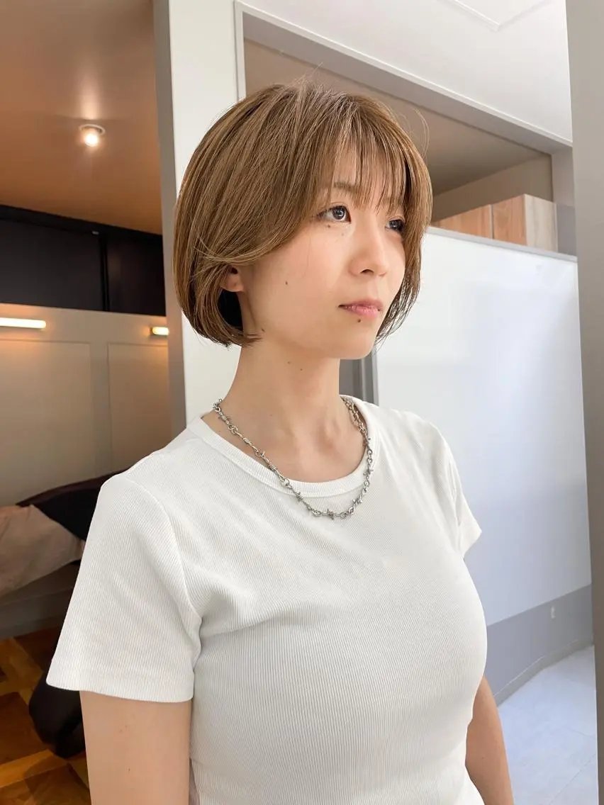 ショート 緒方リエ 時短ショート・ボブのヘアスタイル