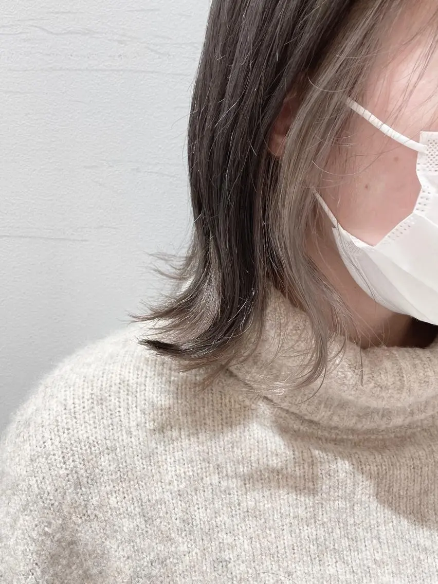 ミディアム カラー グレージュ カット ヘアカラー トリートメント 🦖鶴岡 香純🦖のヘアスタイル