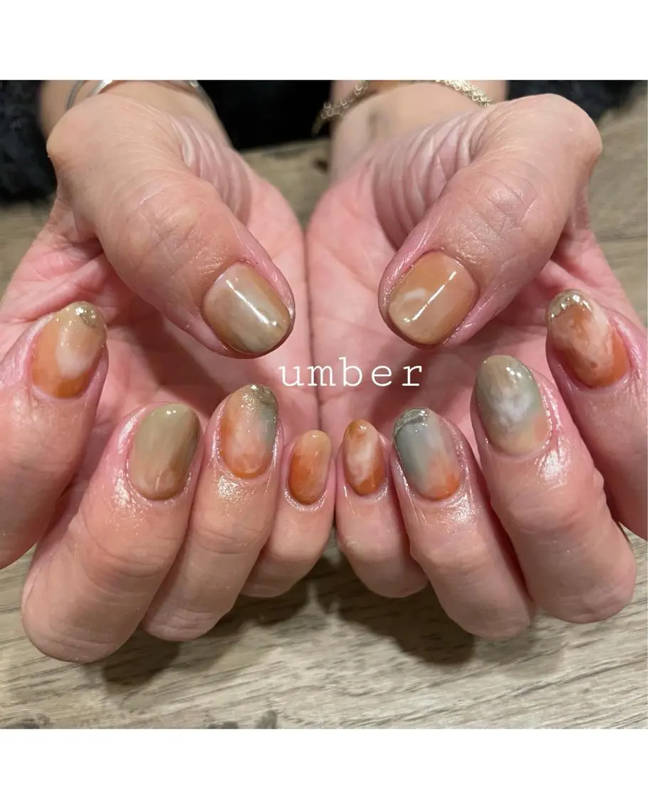 ネイル クリアネイル フットネイル フレンチネイル マグネットネイル メンズネイル ハンドネイル umber 三茶1分のネイルデザイン