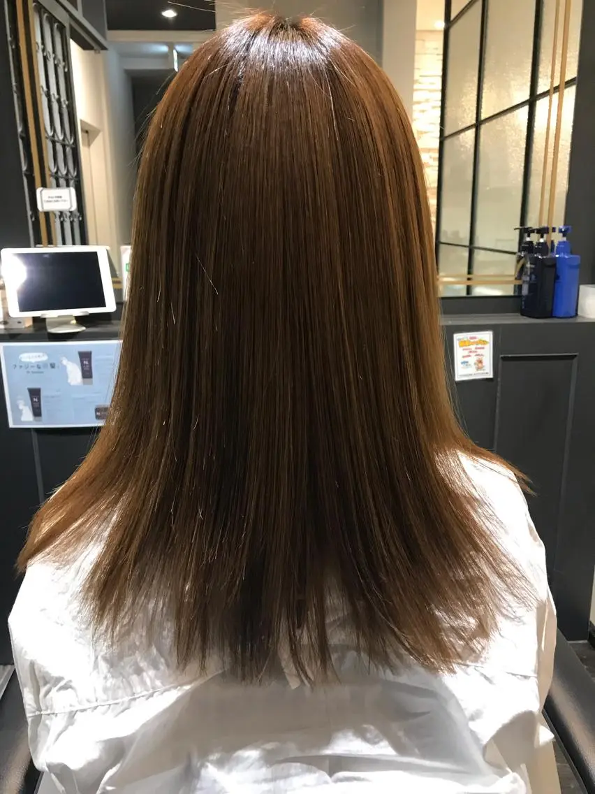 セミロング カラー パーマ ヘアアレンジ メンズ キッズ ネイル マツエク・マツパ メンズウルフカット アディクシーカラー 透明感カラー ボブ ウルフカット 藤井 仁紀のヘアスタイル