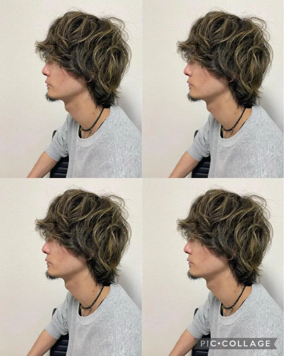メンズ メンズハイライト ヘアカラー 佐々木 麻純のヘアスタイル