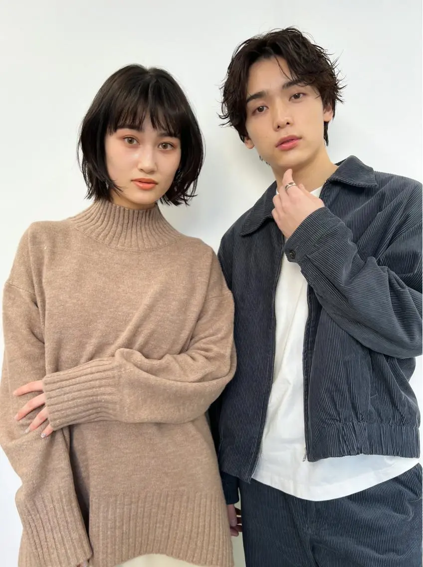 ミディアム カラー パーマ メンズ カット ヘアカラー パーマ メンズカット曲がる 縮毛矯正佐々木タクマのヘアスタイル