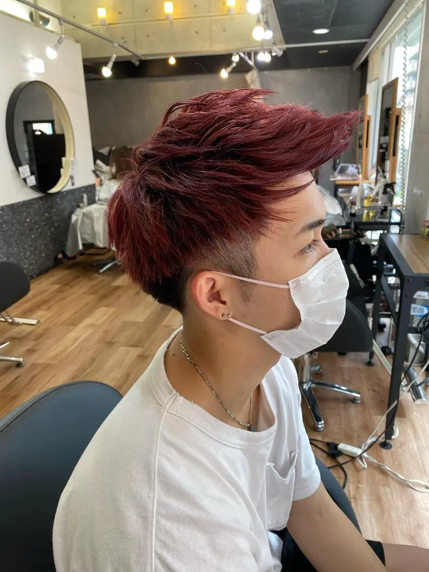 ショート カラー メンズ センターパート メンズ韓国風 マッシュ メンズショート ツーブロック 大人可愛いレイヤー 大田のヘアスタイル