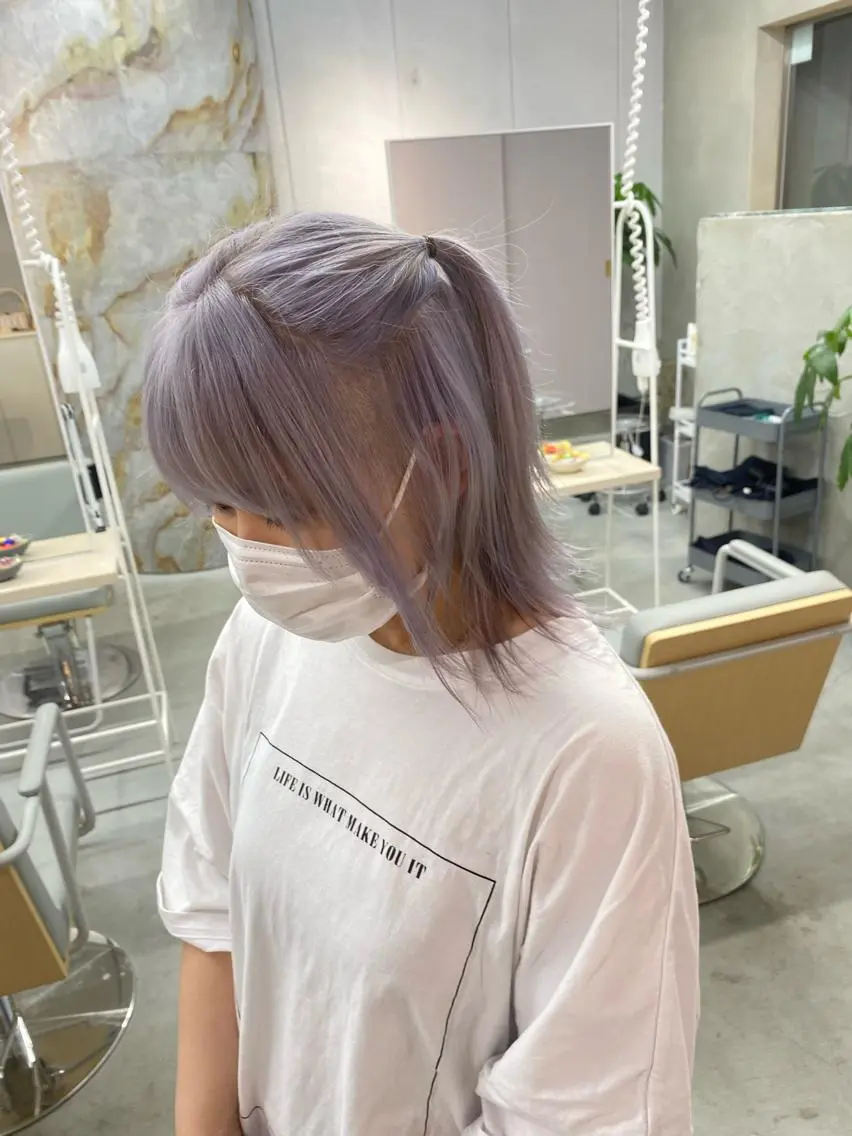 セミロング カラー ヘアカラー 前橋 姫奈のヘアスタイル